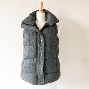 Old Navy Grey Herringbone fleece-lined vest